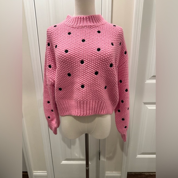 Sugarlips Sweaters - Sugarlips Pink Cropped Sweater